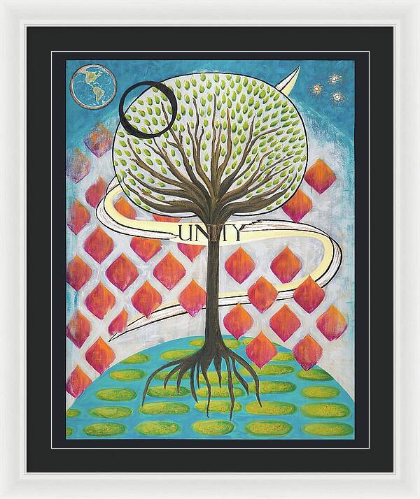 Global Tree Unity Fine Art Print - Framed Print