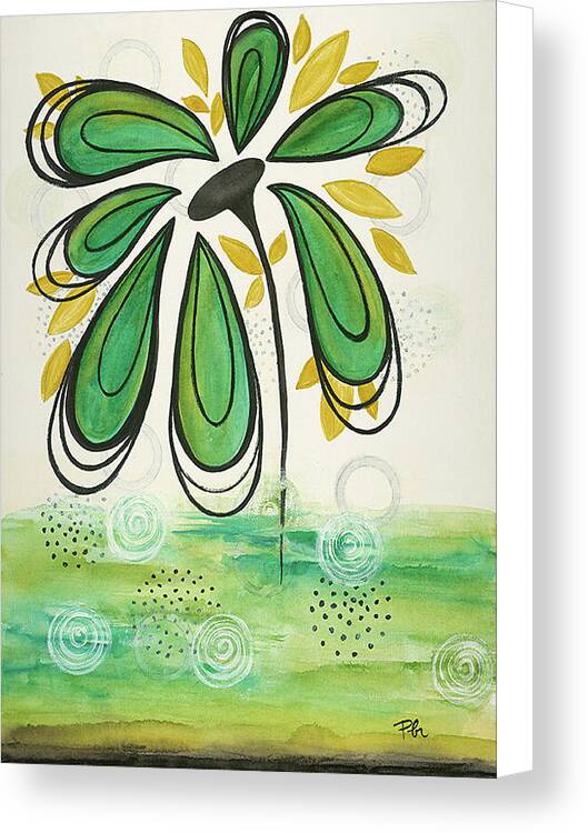 Green Flower Fine Art Print - Canvas Print