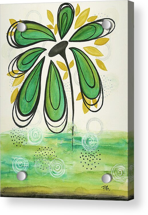 Green Flower Fine Art Print - Acrylic Print