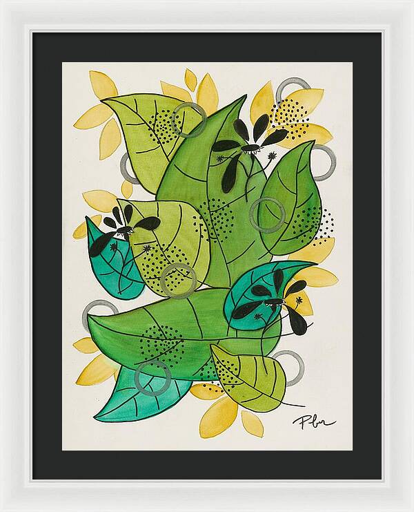 Green Leaf other side Fine Art Print - Framed Print