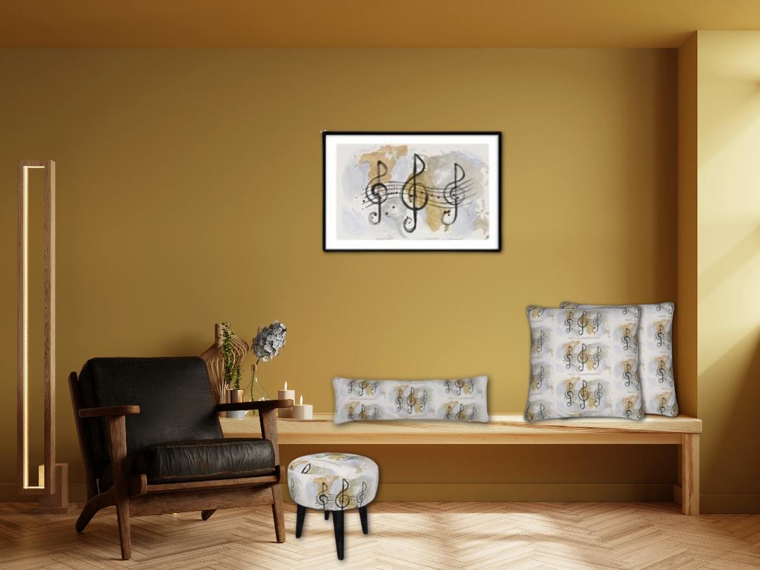 Hemisphere Modern Music extra large bolster pillows