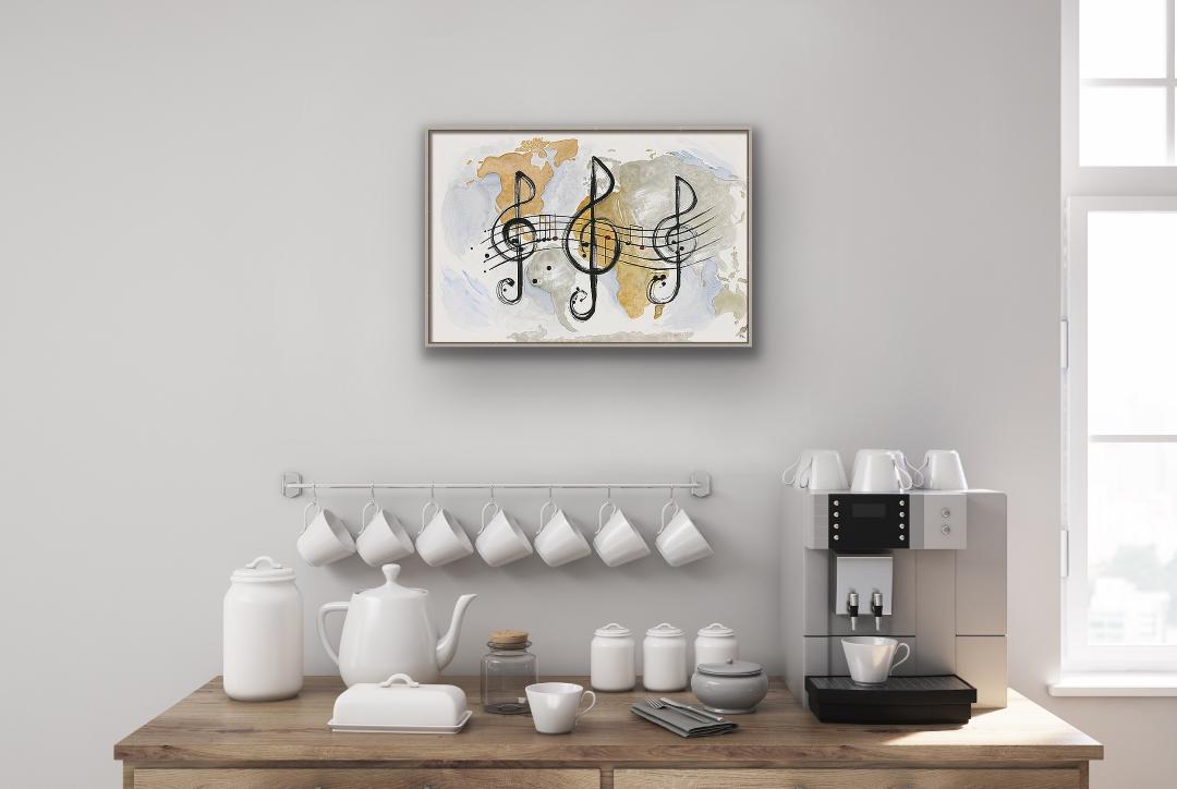 Canvas Framed Fine Art Print Hemisphere