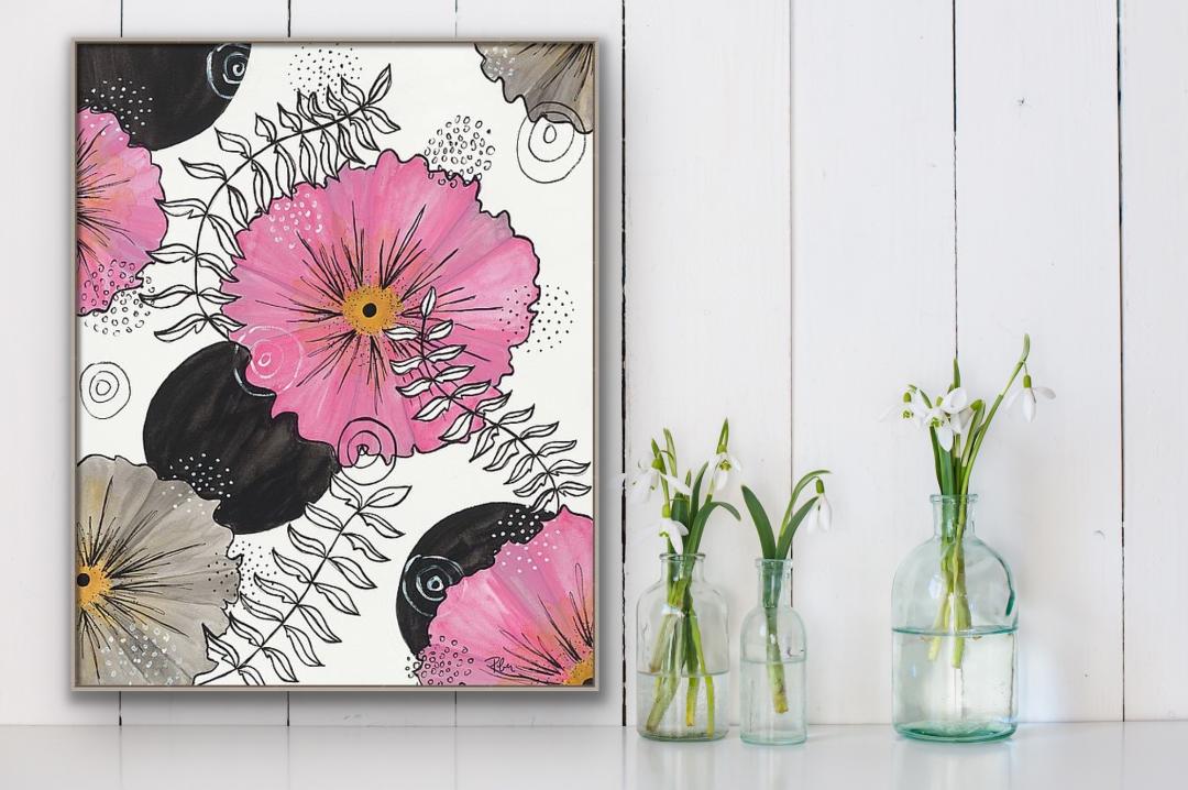 Canvas Fine Art Print Pink