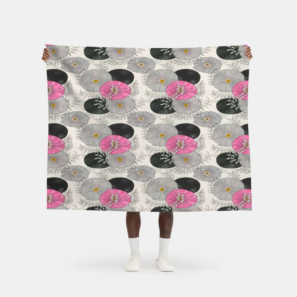 Curtain & Upholstery Velour Fabric Pink