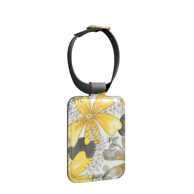 Luggage Tag Bloom Yellow NYC