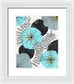 Blue Floral Fine Art Print - Framed Print