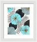 Blue Floral Fine Art Print - Framed Print