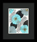 Blue Floral Fine Art Print - Framed Print