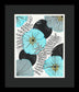 Blue Floral Fine Art Print - Framed Print