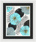 Blue Floral Fine Art Print - Framed Print