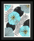 Blue Floral Fine Art Print - Framed Print