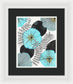 Blue Floral Fine Art Print - Framed Print