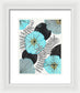 Blue Floral Fine Art Print - Framed Print