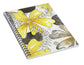 Canvas Yellow Floral Fine Art Print - Spiral Notebook