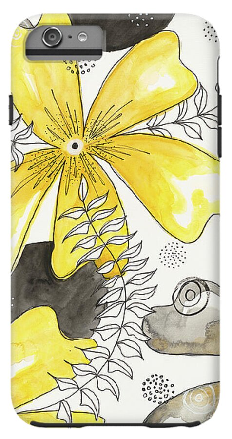 Canvas Yellow Floral Fine Art Print - Phone Case