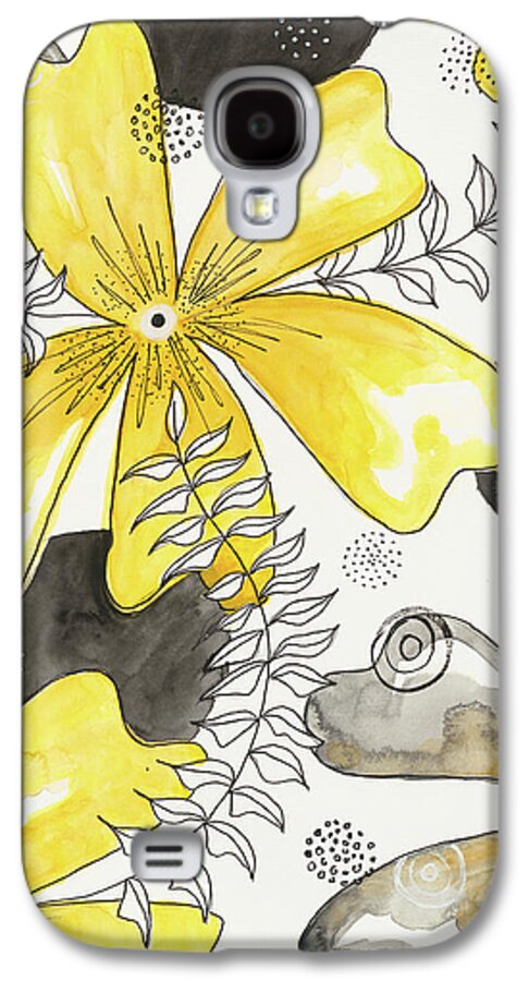 Canvas Yellow Floral Fine Art Print - Phone Case