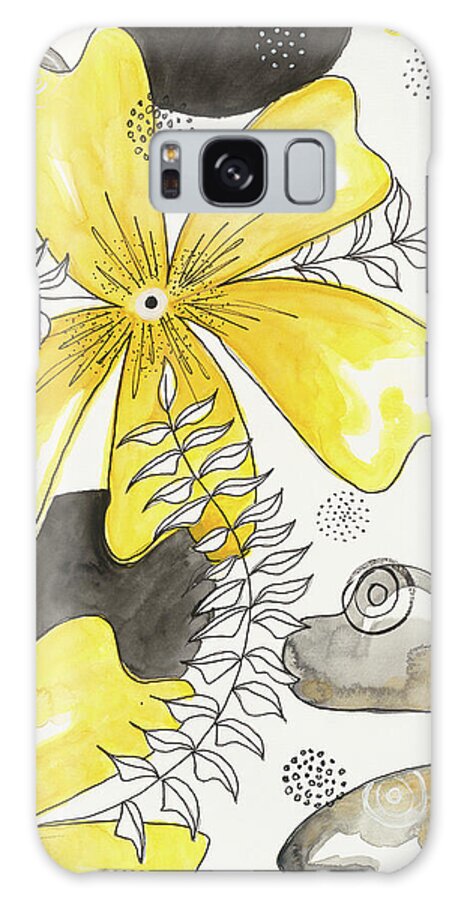 Canvas Yellow Floral Fine Art Print - Phone Case