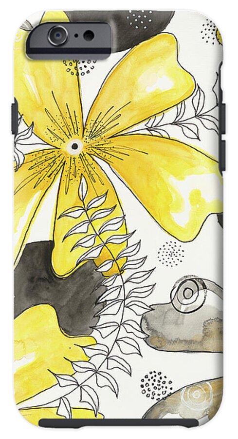 Canvas Yellow Floral Fine Art Print - Phone Case