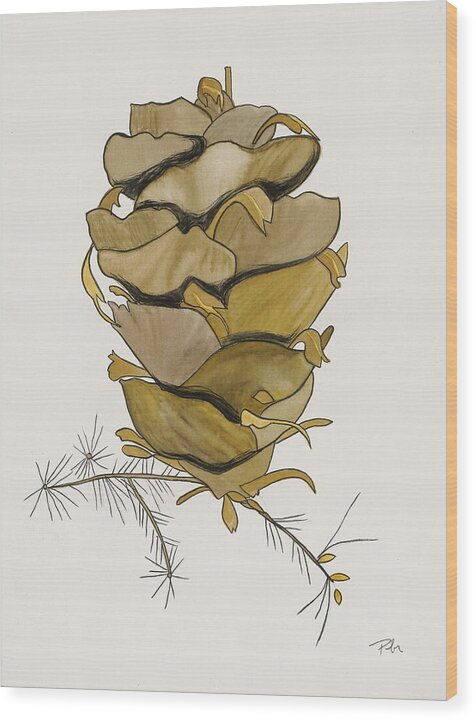 Colorado Tall Pine Cone Fine Art Print - Wood Print