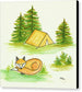 Fox Sleeping Kids Room Fine Art Print - Canvas Print