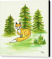 Fox Trees Kids Room Fine Art Print - Canvas Print