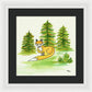 Fox Trees Kids Room Fine Art Print - Framed Print