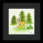 Fox Trees Kids Room Fine Art Print - Framed Print