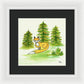 Fox Trees Kids Room Fine Art Print - Framed Print