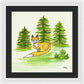 Fox Trees Kids Room Fine Art Print - Framed Print