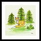 Fox Trees Kids Room Fine Art Print - Framed Print