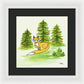 Fox Trees Kids Room Fine Art Print - Framed Print