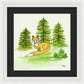 Fox Trees Kids Room Fine Art Print - Framed Print