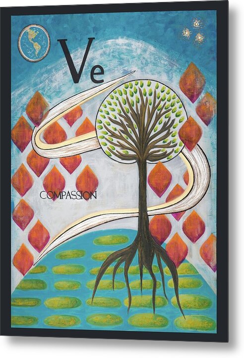 Global Tree Compassion Fine Art Print - Metal Print