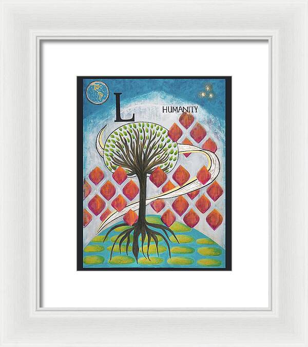 Global Tree Humanity Fine Art Print - Framed Print