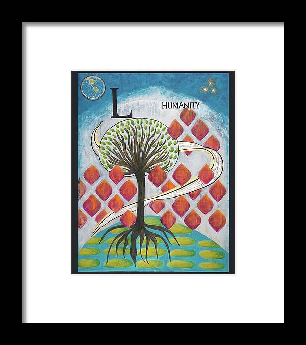 Global Tree Humanity Fine Art Print - Framed Print