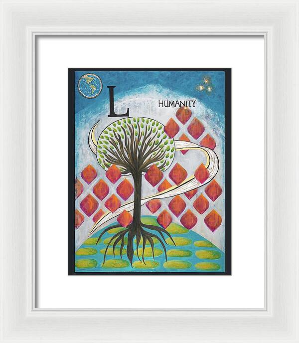 Global Tree Humanity Fine Art Print - Framed Print