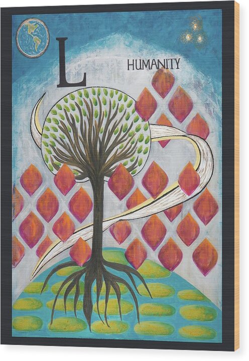 Global Tree Humanity Fine Art Print - Wood Print