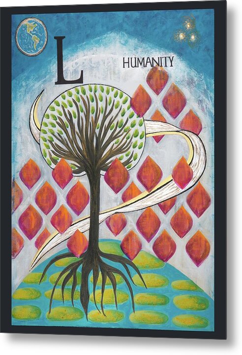 Global Tree Humanity Fine Art Print - Metal Print