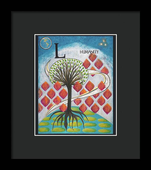 Global Tree Humanity Fine Art Print - Framed Print