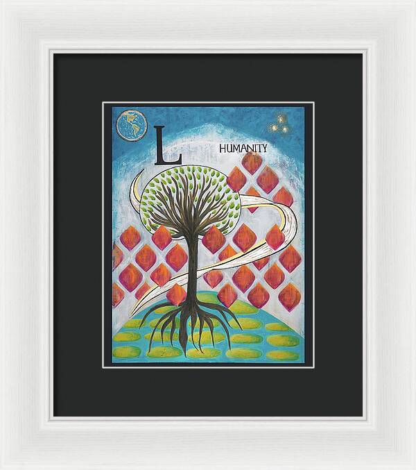 Global Tree Humanity Fine Art Print - Framed Print