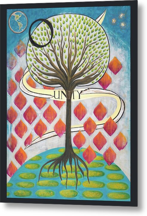 Global Tree Unity Fine Art Print - Metal Print