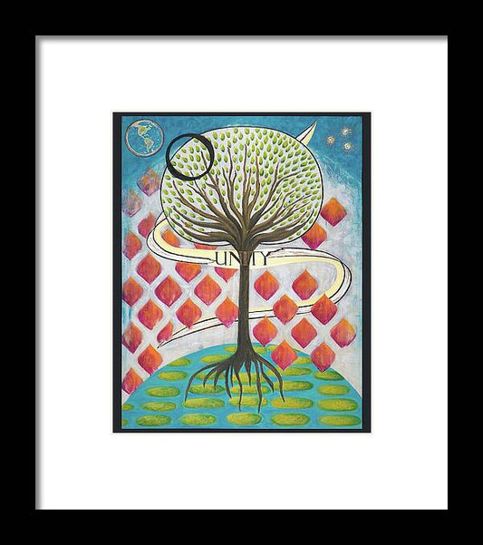 Global Tree Unity Fine Art Print - Framed Print