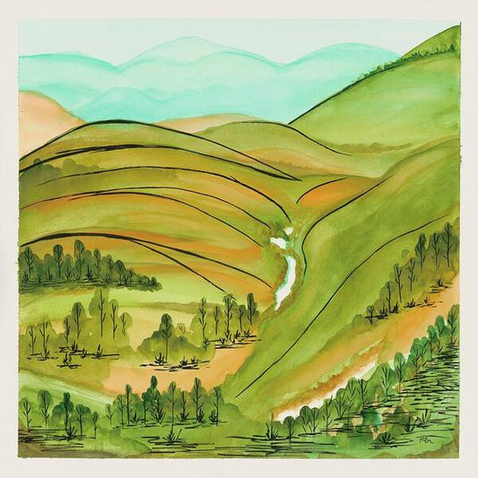 Golden Colorado Hills Mountains Fine Art Print - Art Print