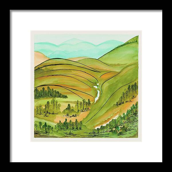 Golden Colorado Hills Mountains Fine Art Print - Framed Print