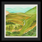 Golden Colorado Hills Mountains Fine Art Print - Framed Print