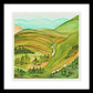 Golden Colorado Hills Mountains Fine Art Print - Framed Print