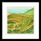 Golden Colorado Hills Mountains Fine Art Print - Framed Print