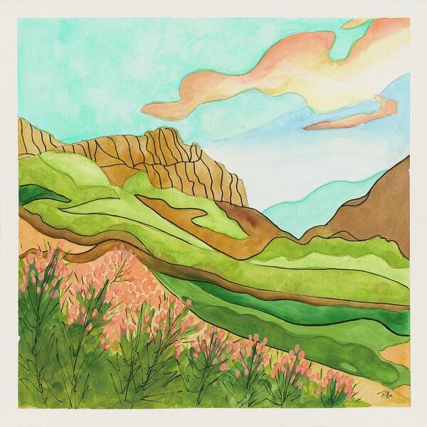 Golden Colorado Mountains Fine Art Print - Art Print