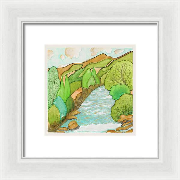 Golden Colorado River Fine Art Print - Framed Print