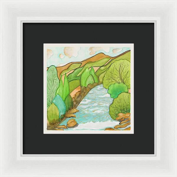 Golden Colorado River Fine Art Print - Framed Print